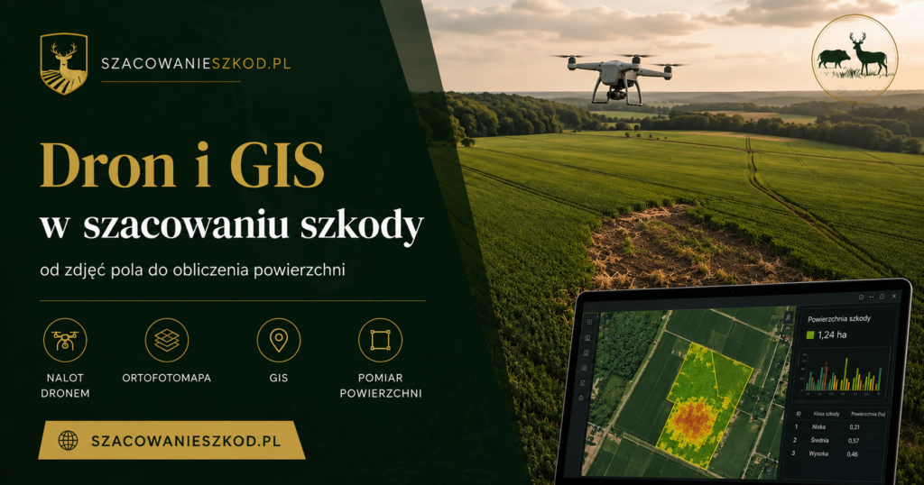 Dron i ArcGIS w szacowaniu szkód łowieckich oraz pomiarze powierzchni szkody