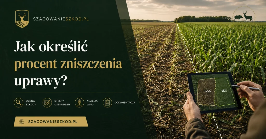 Ocena procentu zniszczenia uprawy podczas szacowania szkody łowieckiej